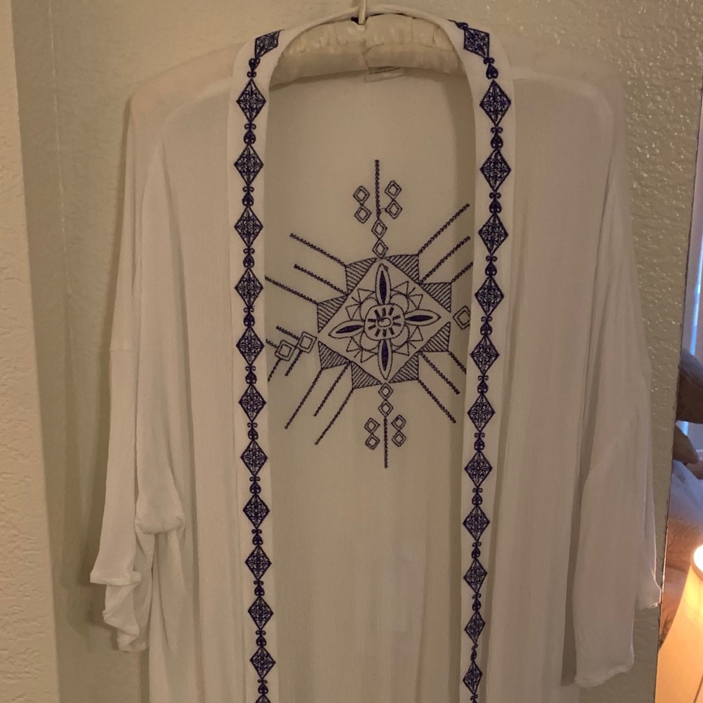 Earthbound Boho Embroidered Kimono Women’s Large